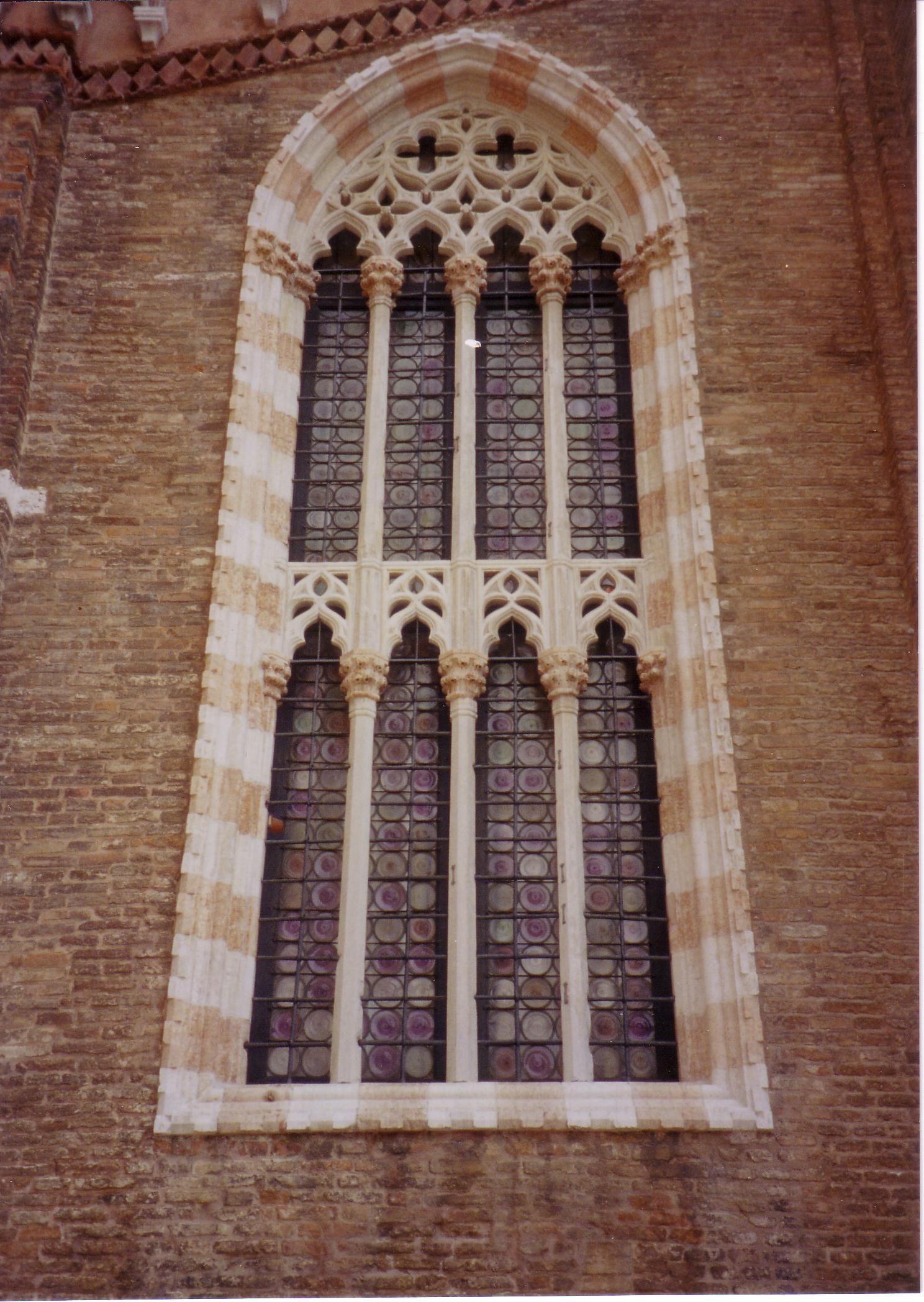 Left window of faade. Madonna dell Orto (Cannaregio)