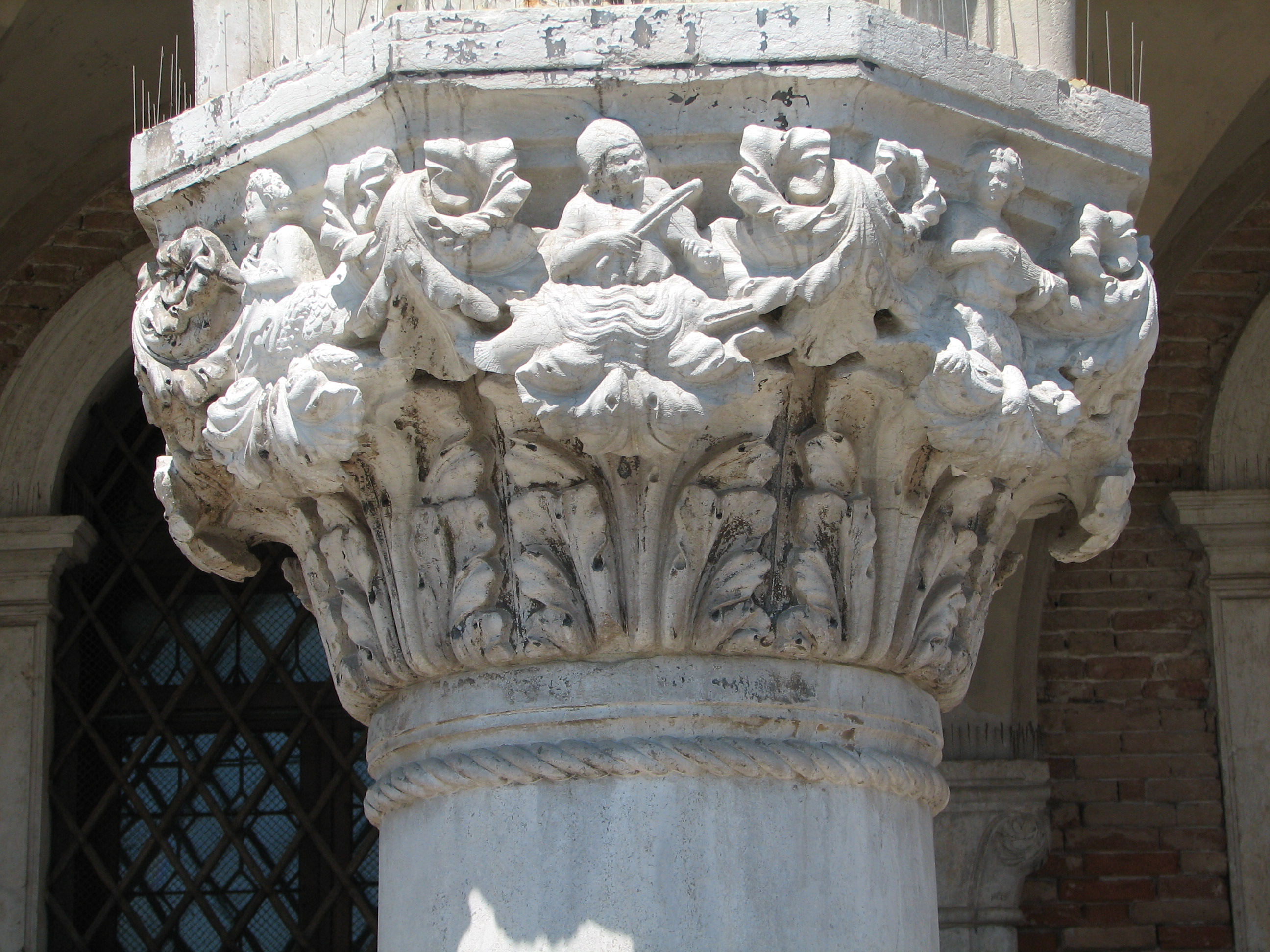 Lower Capitals of the Ducal Palace (Molo faade) No 8 (29) Degradation of Human Instincts