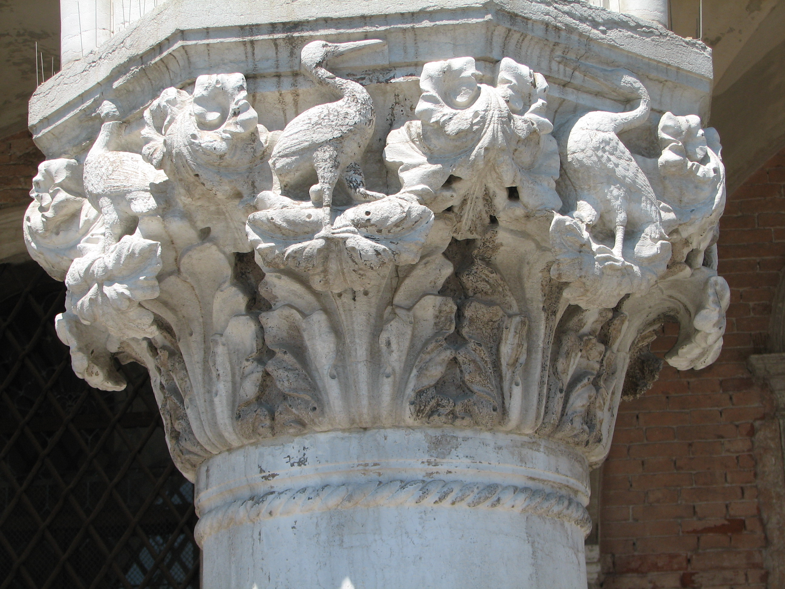 Lower Capitals of the Ducal Palace (Molo faade) No 11 (26) Birds.