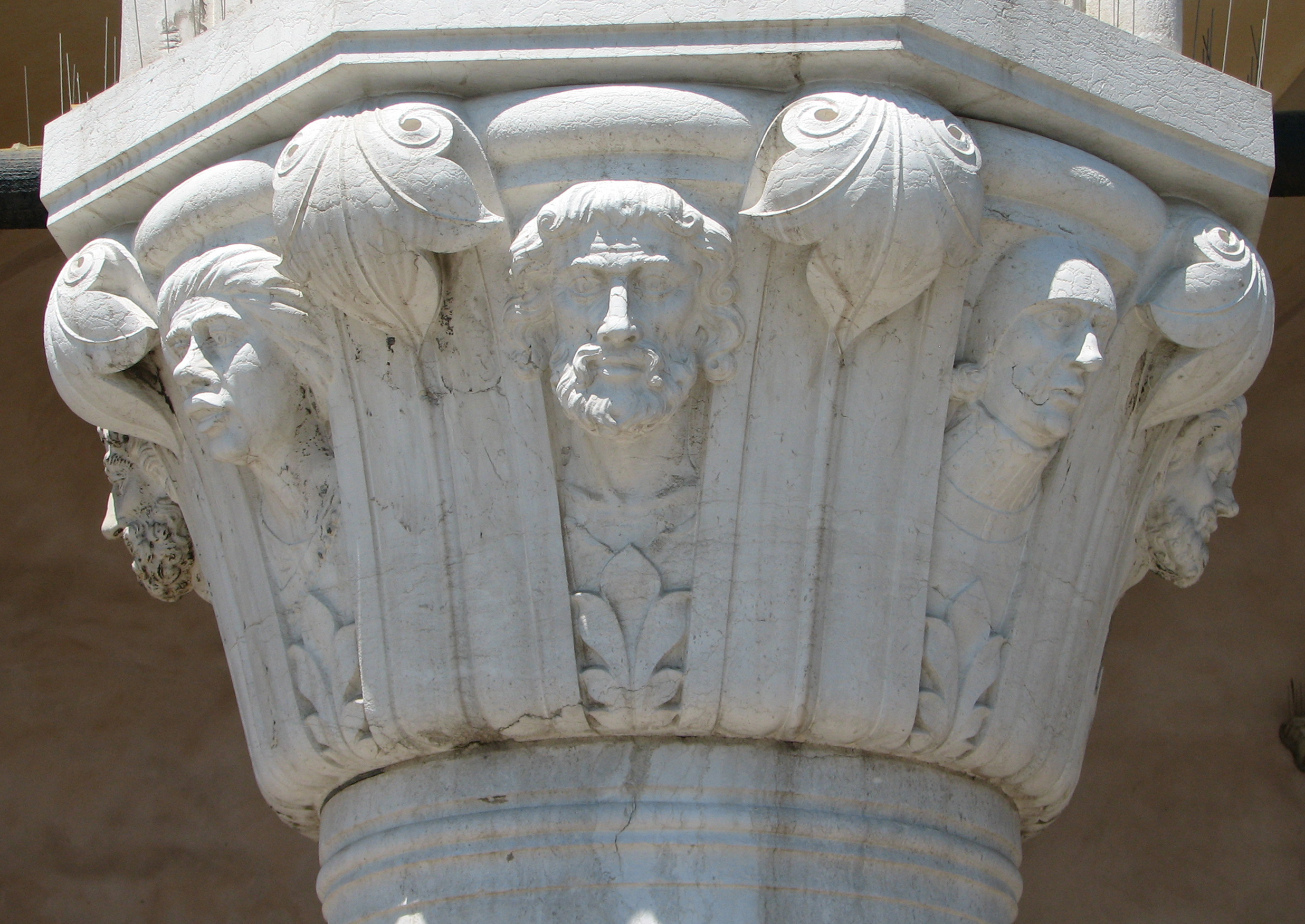 Detail of 16th capital in its current state