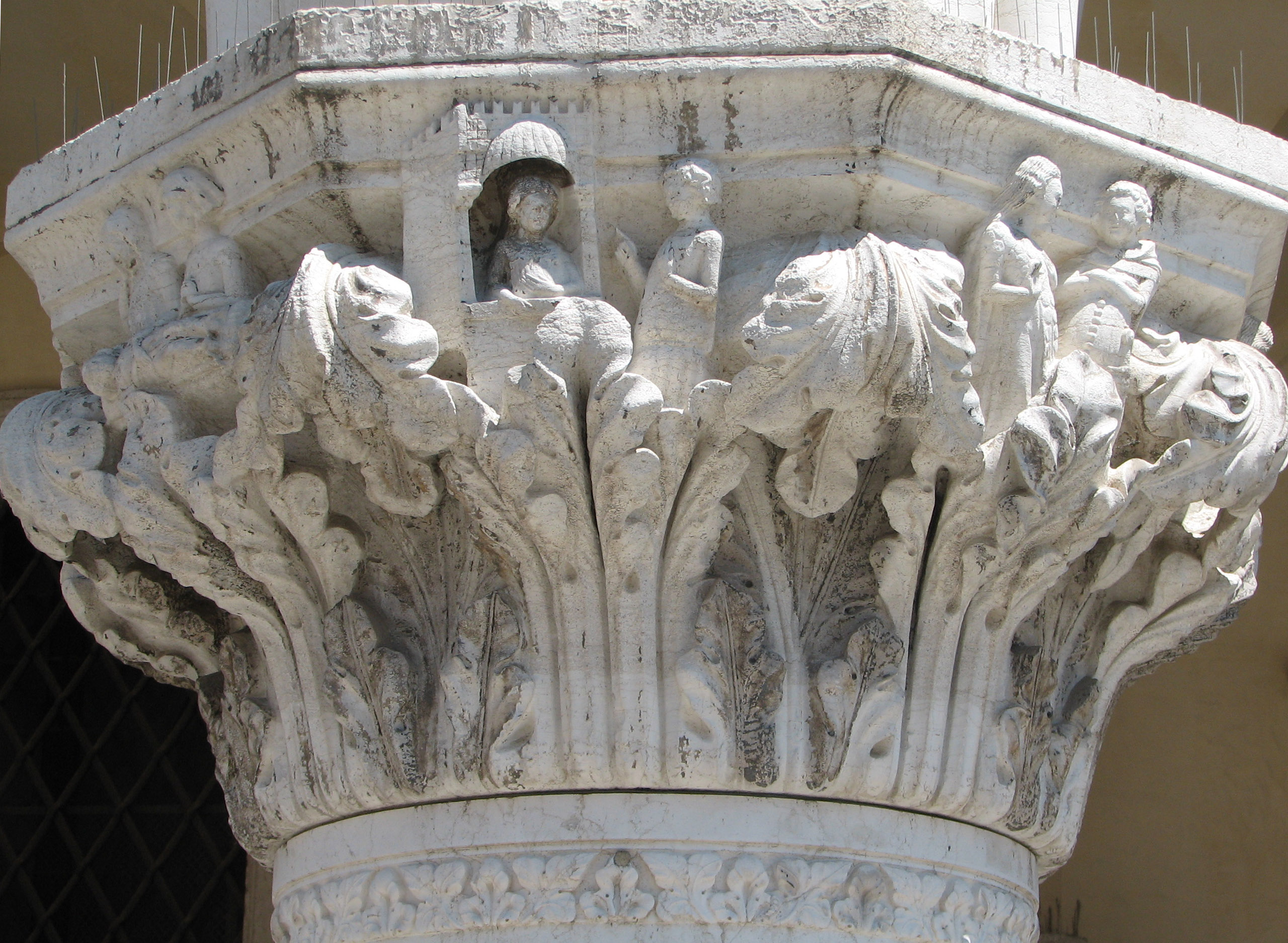 Detail of 24th capital in its current state