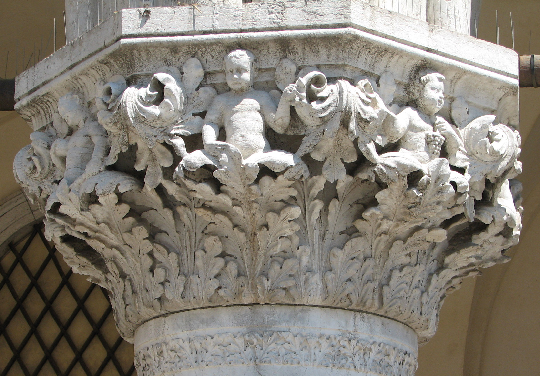 Detail of 35th capital in its current state