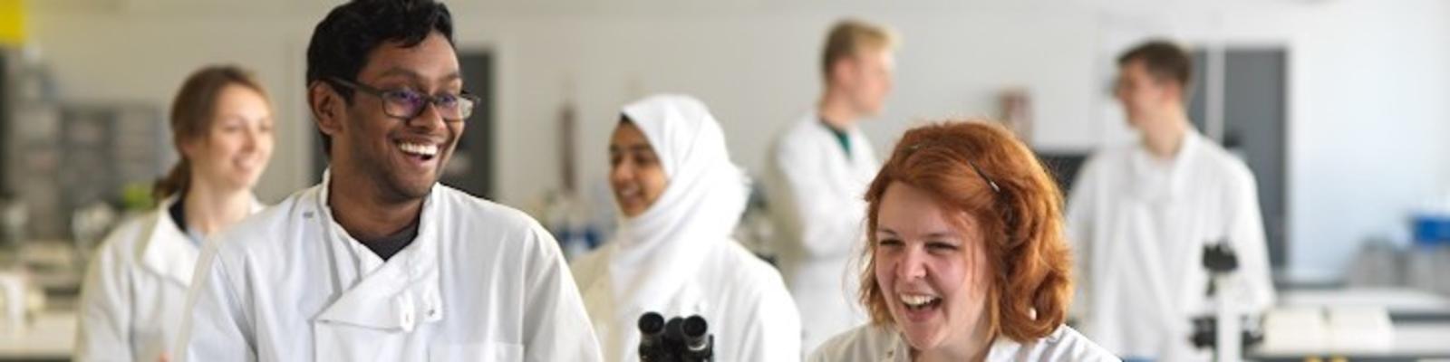 Students in Biosciences lab