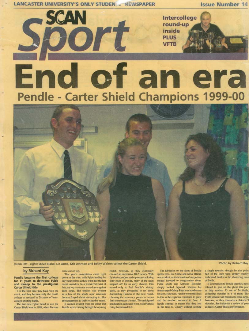 SCAN sport: Pendle win Carter Shield 2000