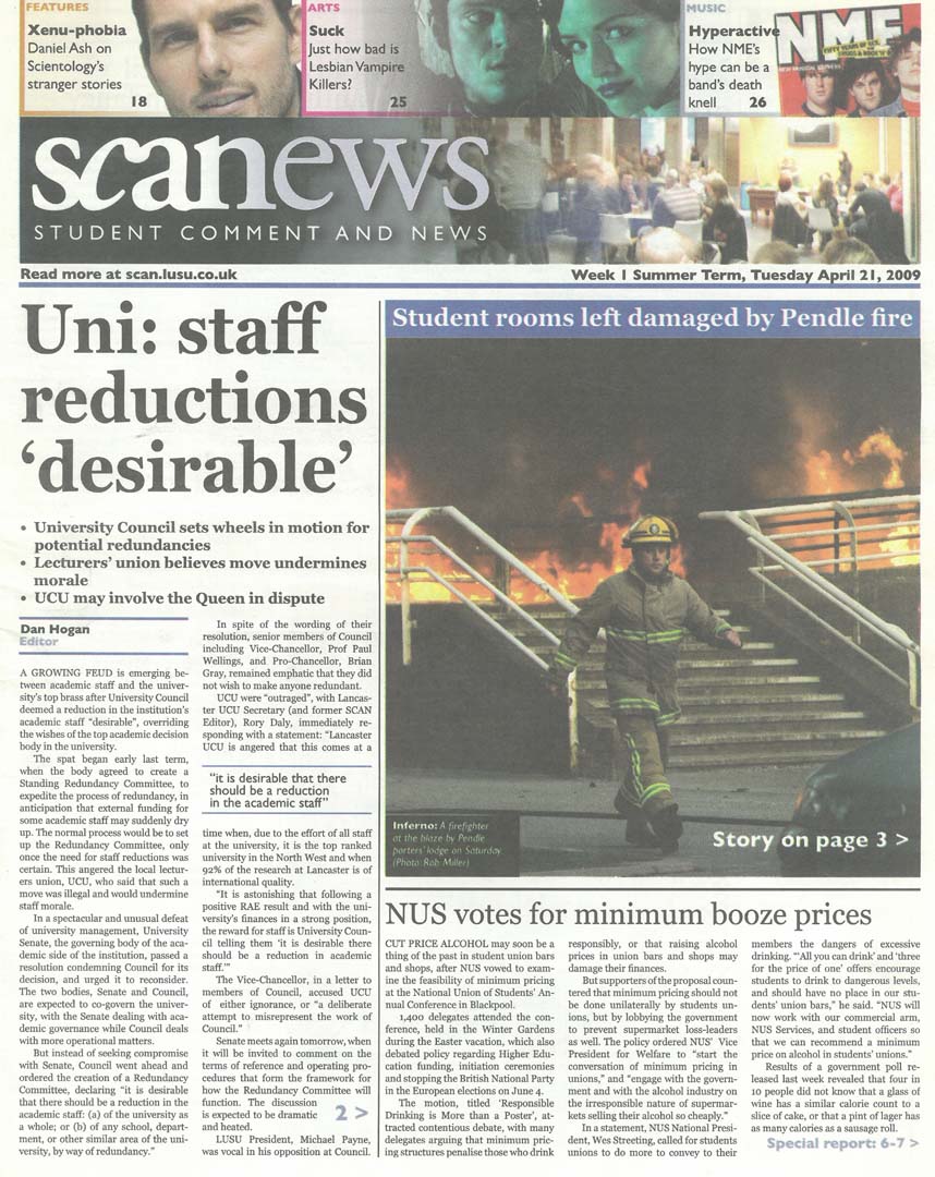 SCAN cover: Pendle fire