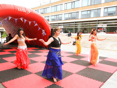 Belly dancing society in Alex Square