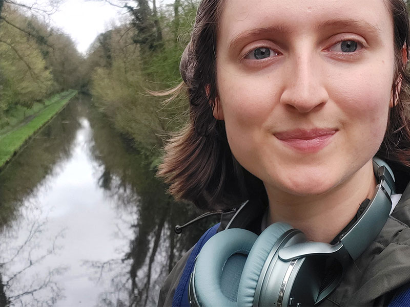 Anna on a walk along Lancaster canal.