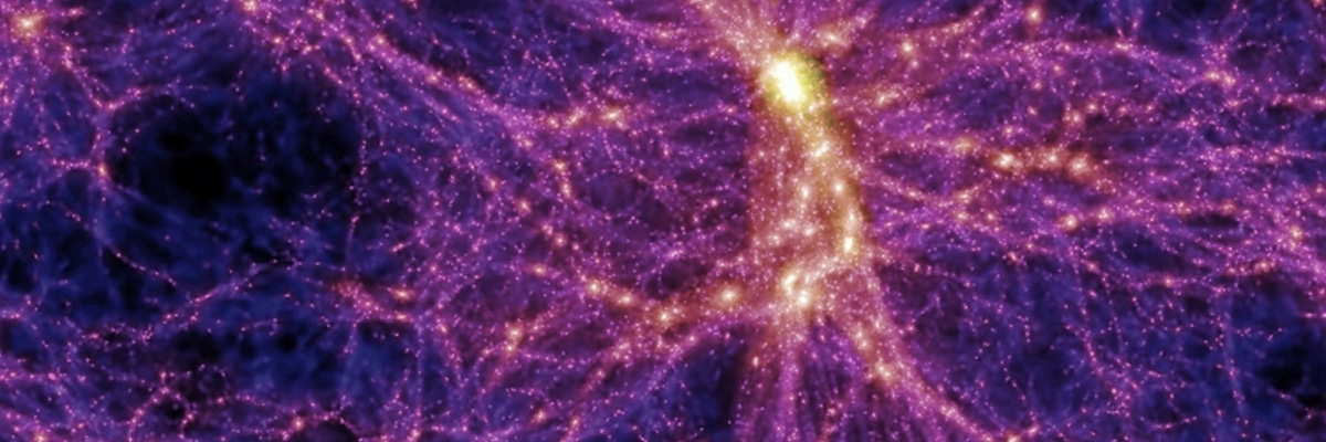 A simulation of the dark matter distribution in the universe 13.6 billion years ago