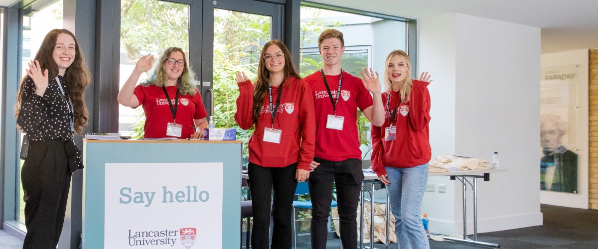 Student Ambassadors in the Welcome Centre