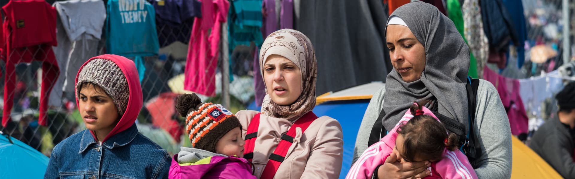 Syrian refugees in a refugee camp. Photo © Dinosmichail | Dreamstime.com