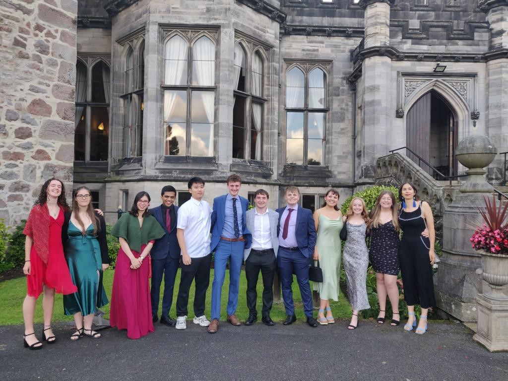 Interns posing for a photograph at the STOR-i Ball