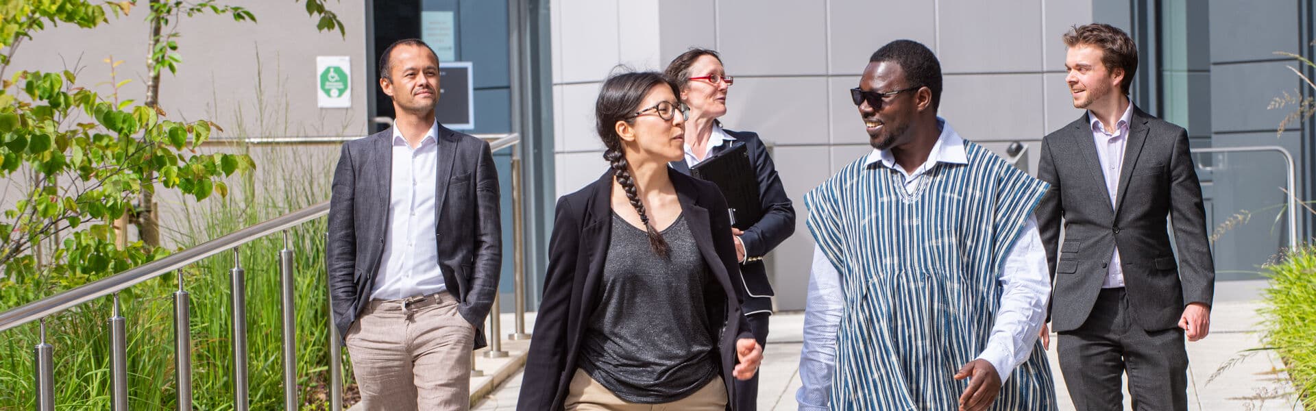 Staff walking around the campus