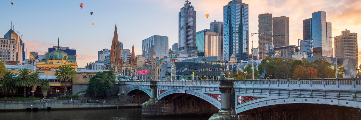 The Melbourne city skyline