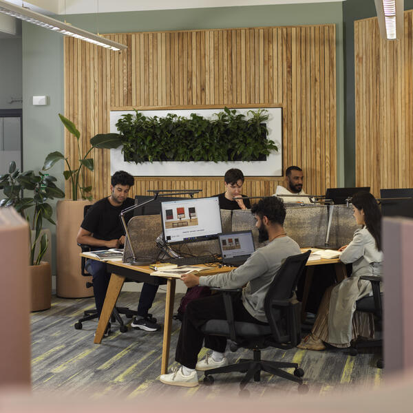 Decorative: Students sat in a meeting